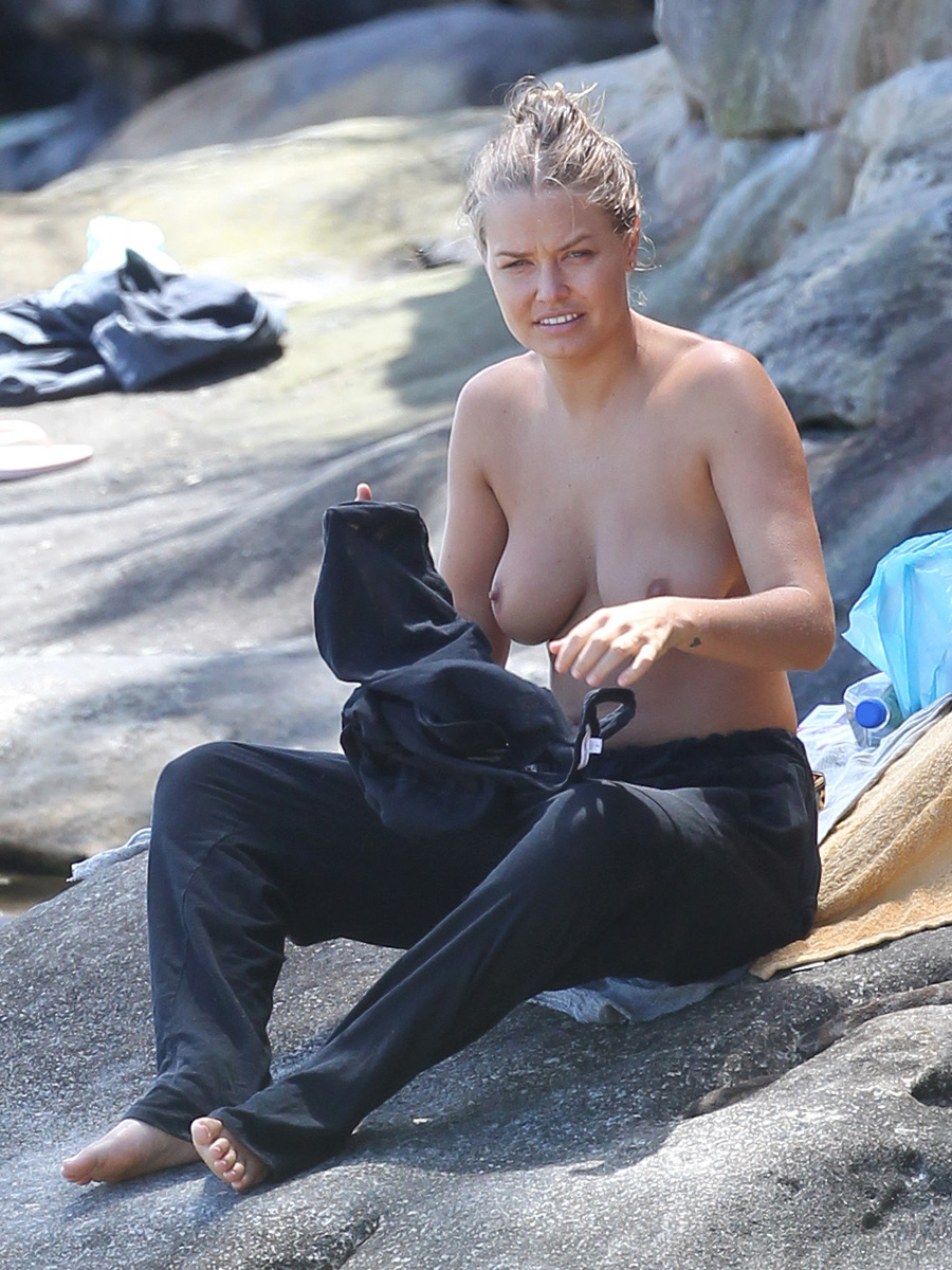 Lara Bingle Candid Beach Topless Celebrity Free Download Nude Photo Gallery...