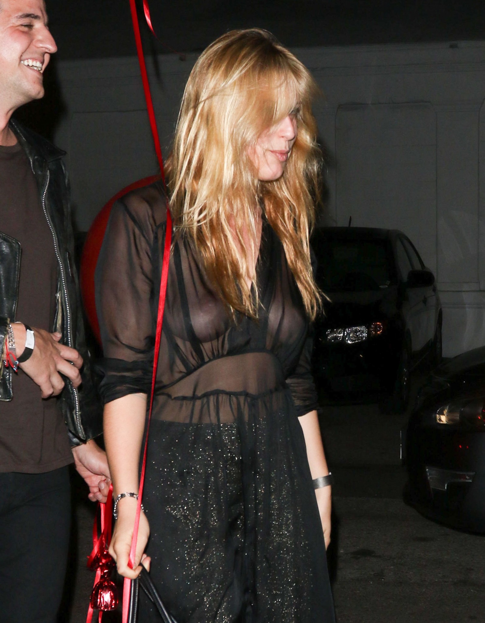 Scout Willis Wearing A See Through (To Nipples) Top In Los Angeles.