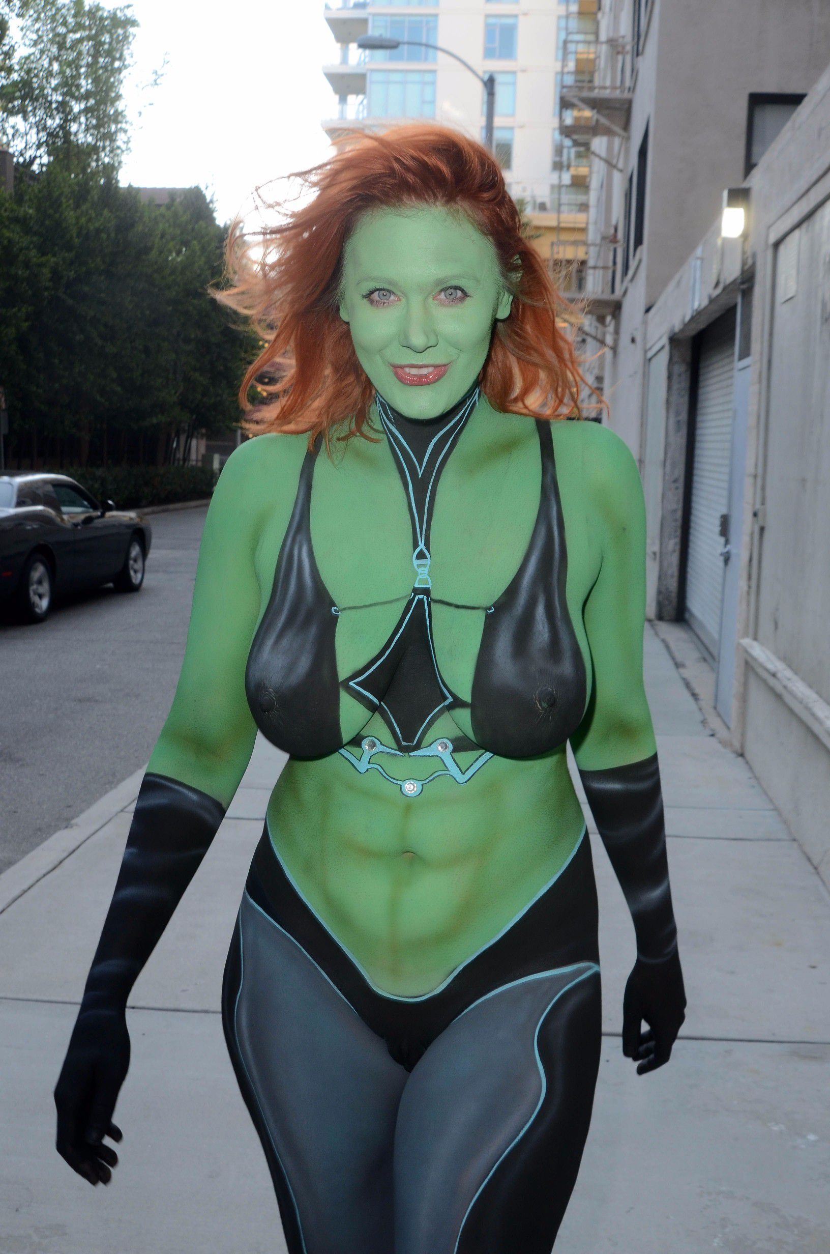 Green Body Paint Pussy - Maitland Ward Naked In Body Paint (Pussy Lips Included!)