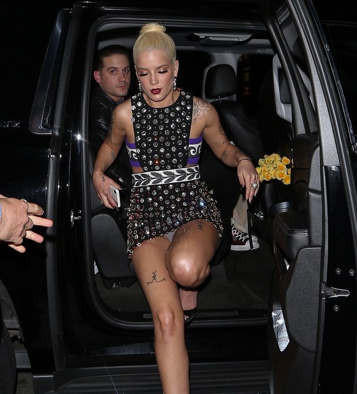 Permalink to Halsey Upskirt While Getting Out Of A Car In West Hollywood. 