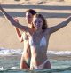 Josie Canseco ass & titty flash on the beach in Cabo San Lucas